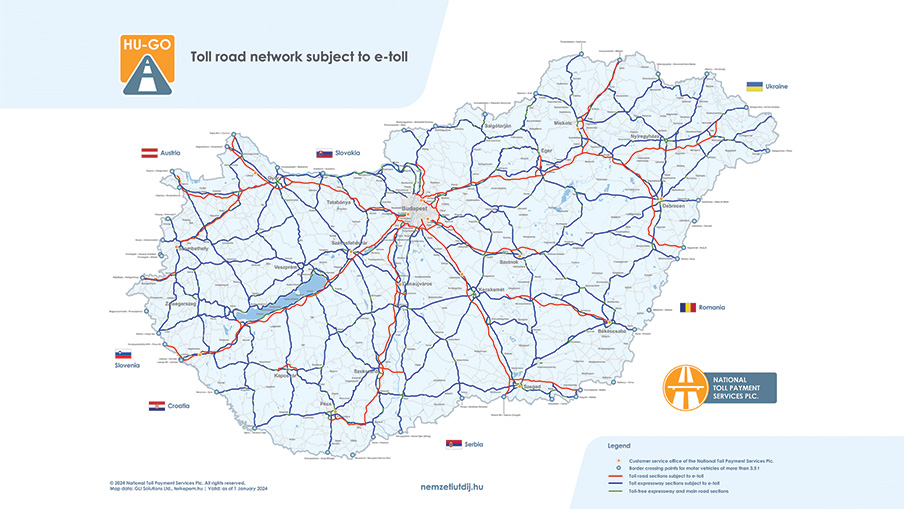 Mapa systému e-mýta